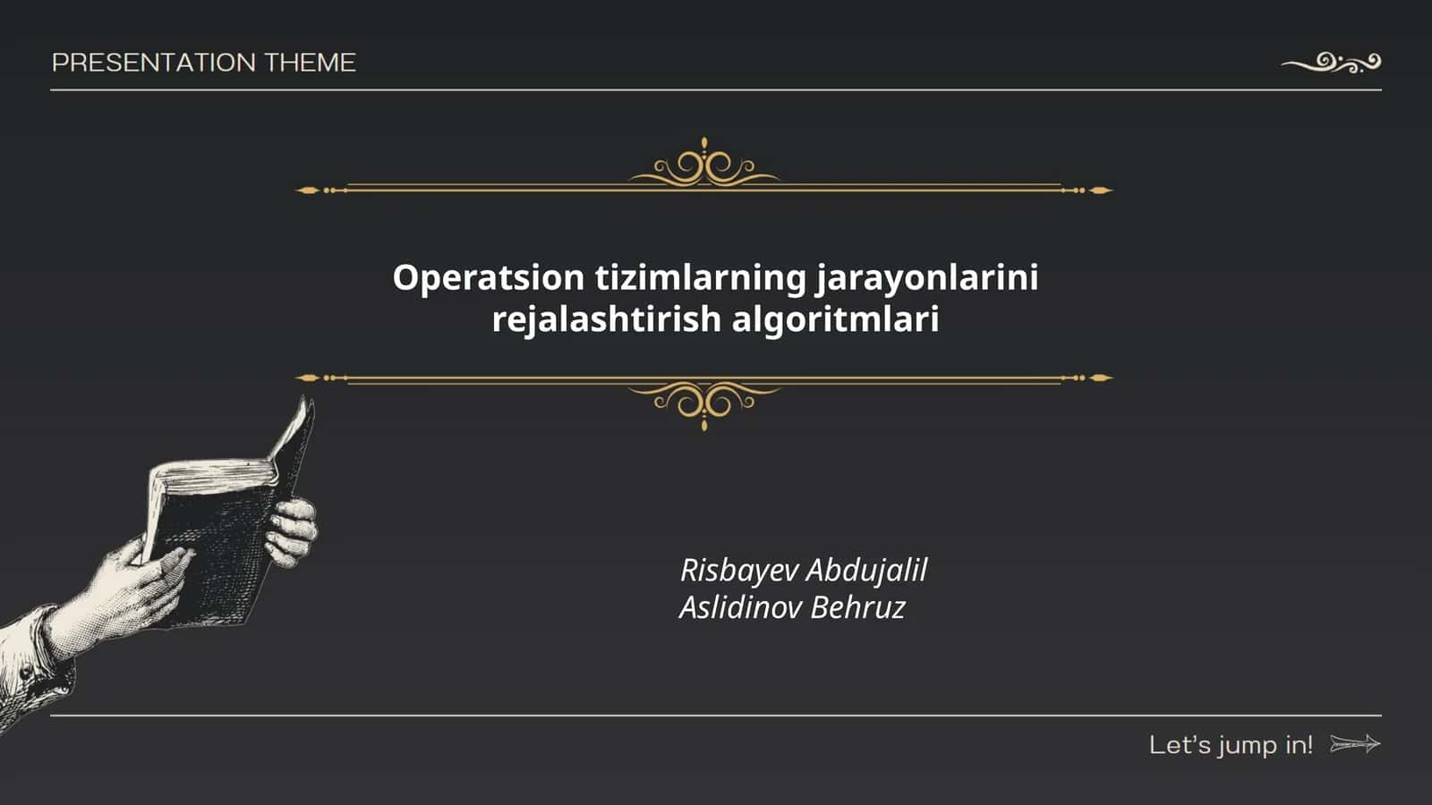 Operatsion tizimlarning jarayonlarini rejalashtirish algoritmlari 1