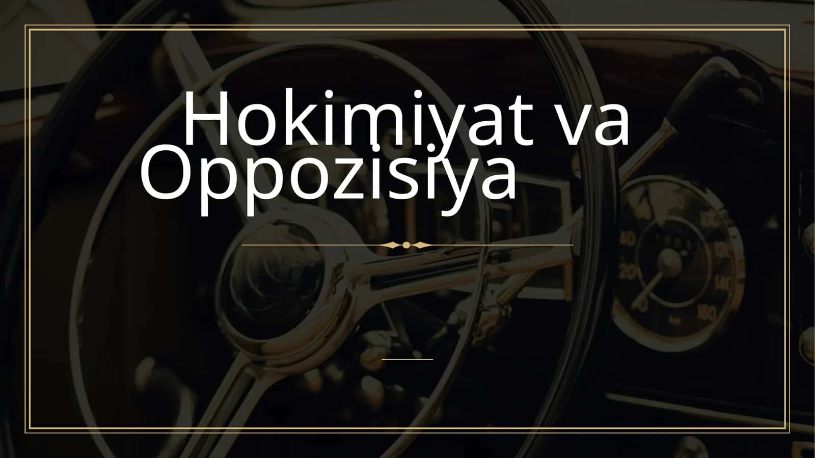 krotologiya.hokimiyat va oppozisiya. 1