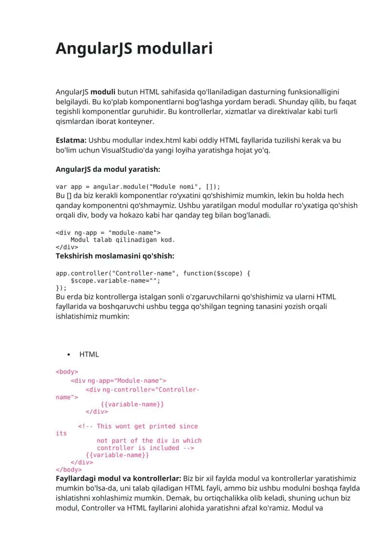 AngularJS modullari 1