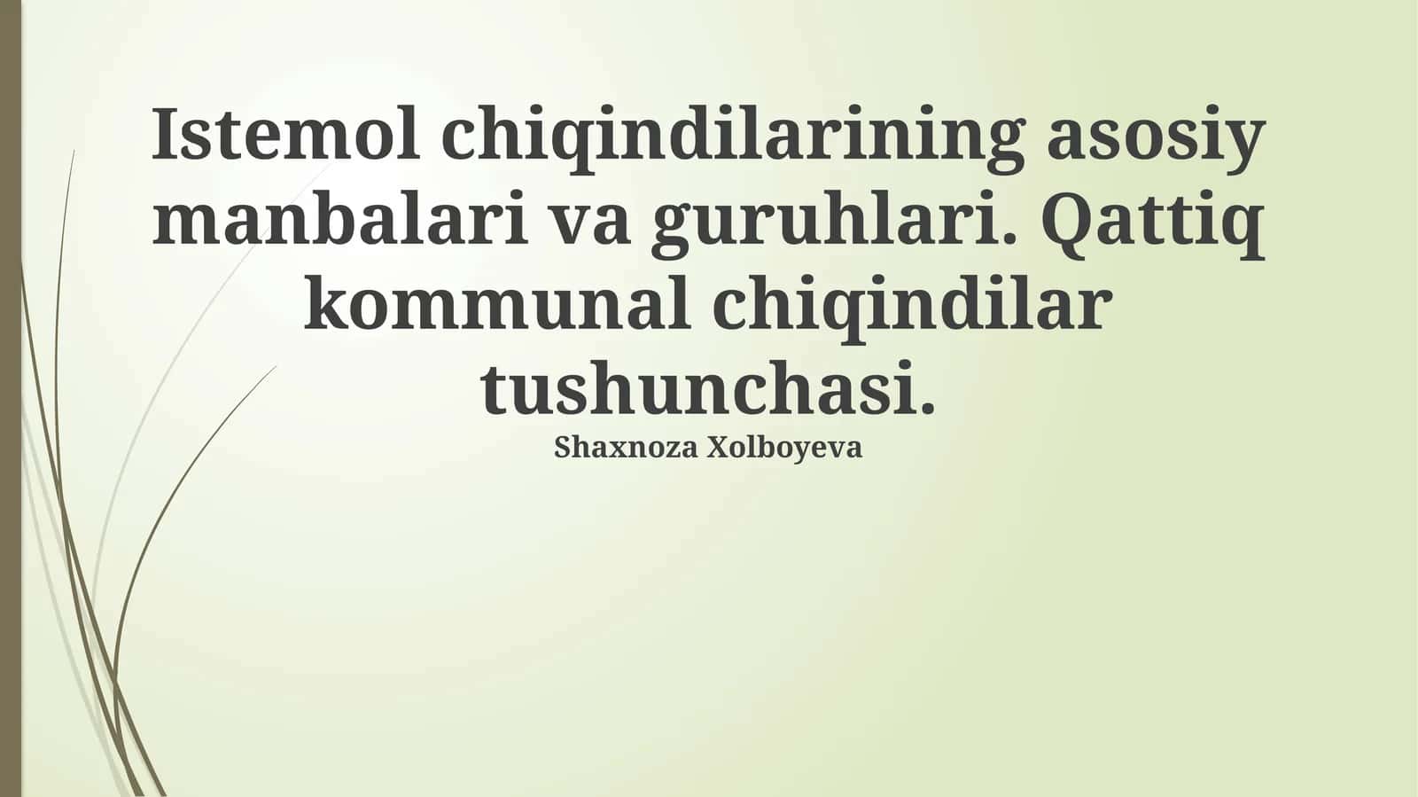 Qattiq kommunal chiqindilar tushunchasi 1