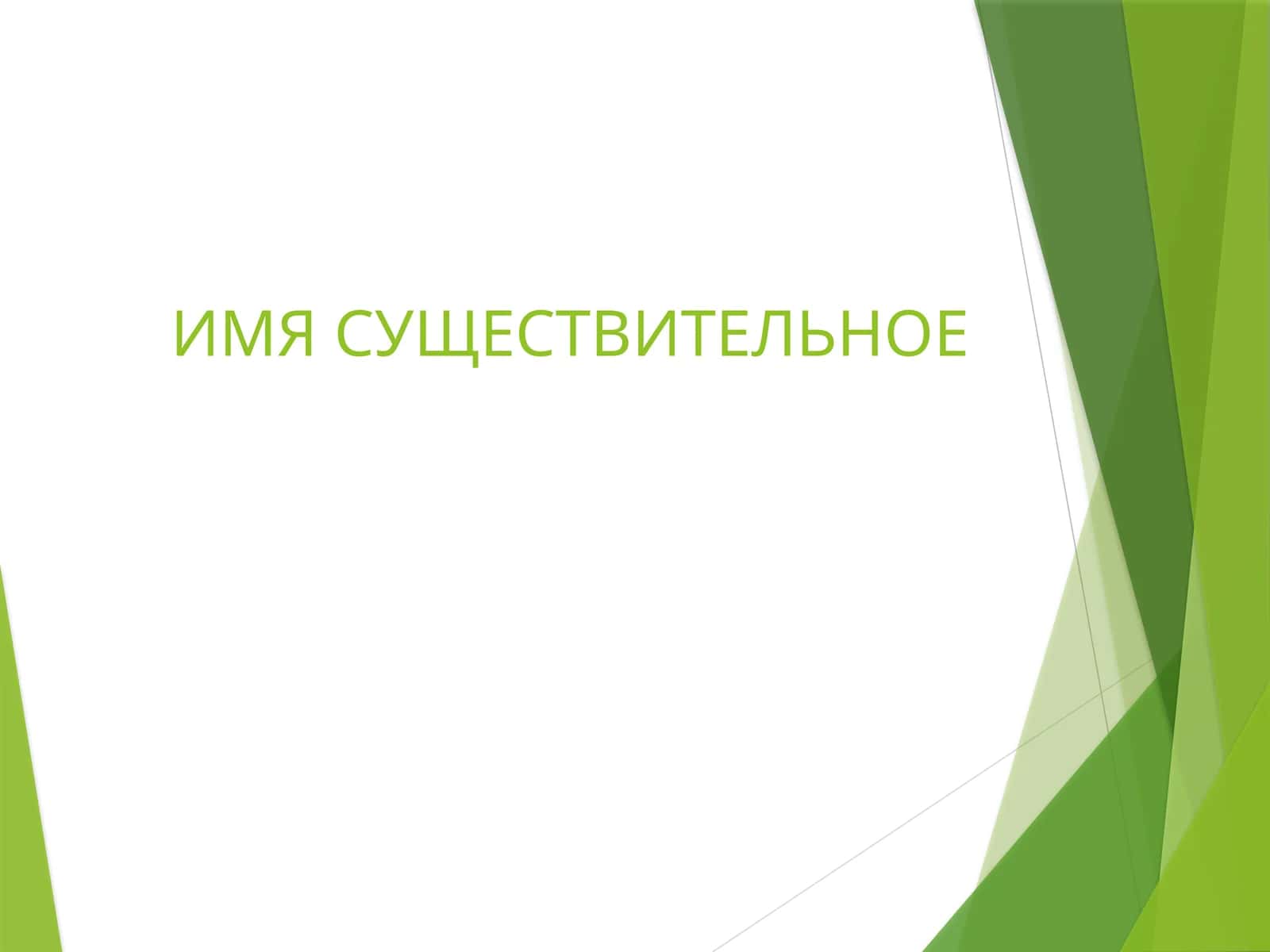 ИМЯ СУЩЕСТВИТЕЛЬНОЕ 1