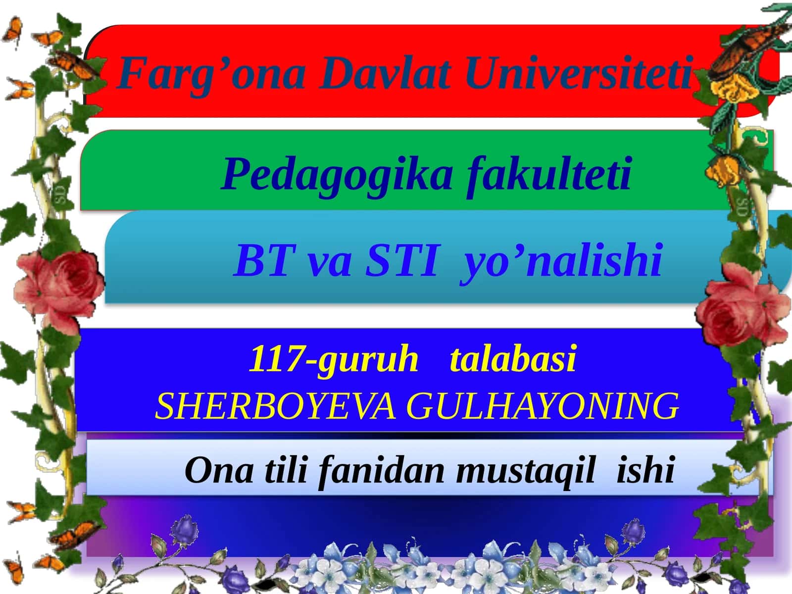 Fe'llarning harakatlari va ulardagi morfologik xususiyatlar 1