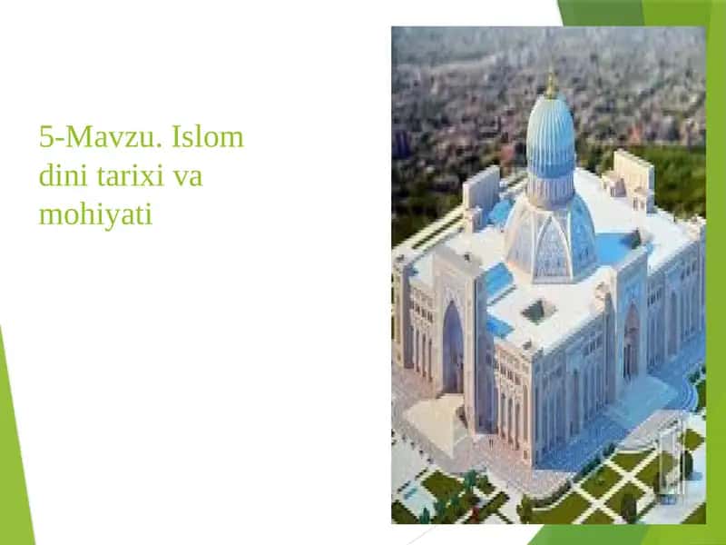 Islomdini tarixi va mohiyati 1