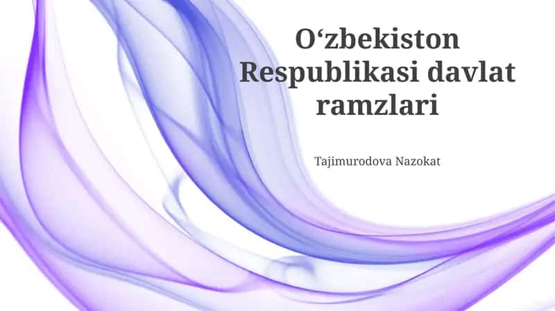 Oʻzbekiston Respublikasi davlat ramzlari 1