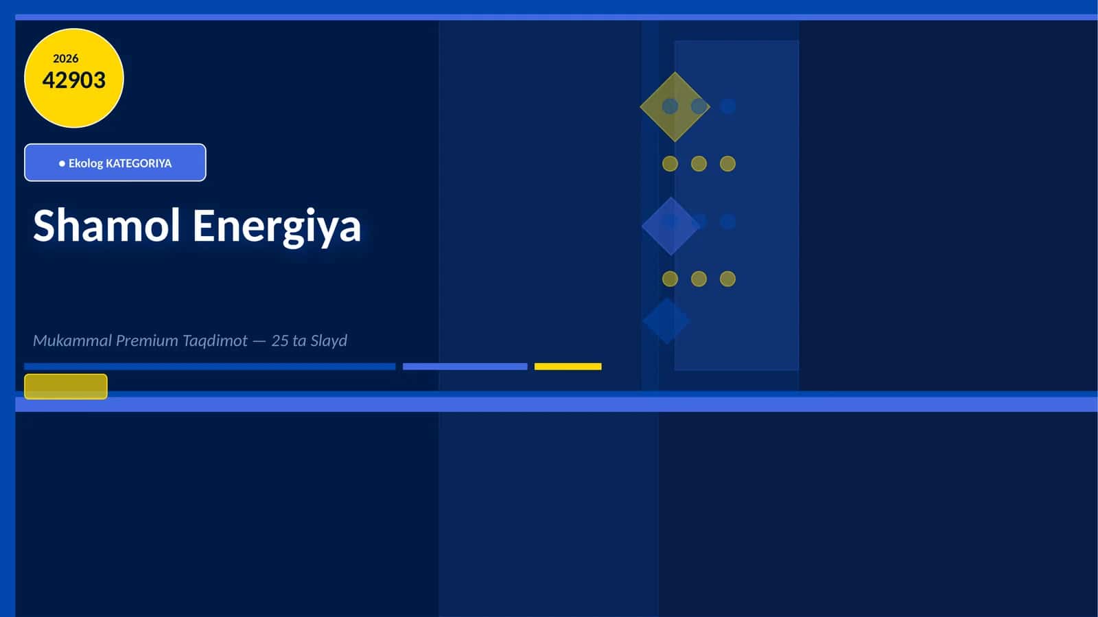 Ekolog KATEGORIYA 1