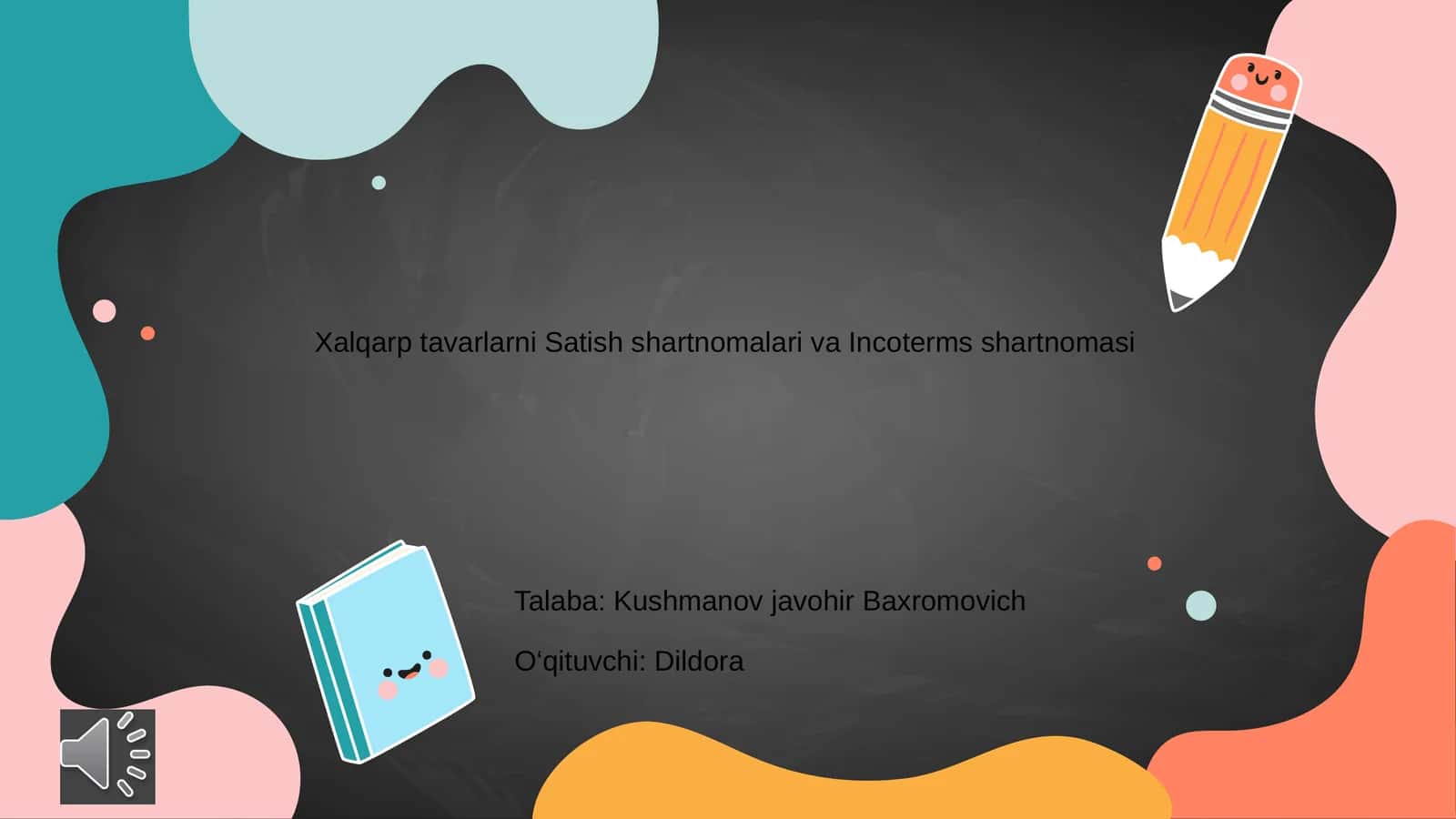 Xalqarp tavarlarni Satish shartnomalari va Incoterms shartnomasi 1