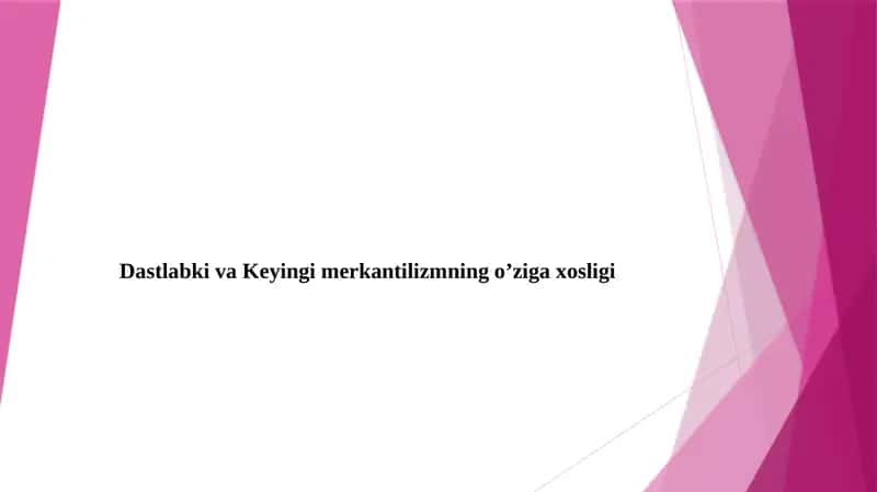 Merkantilizm 1