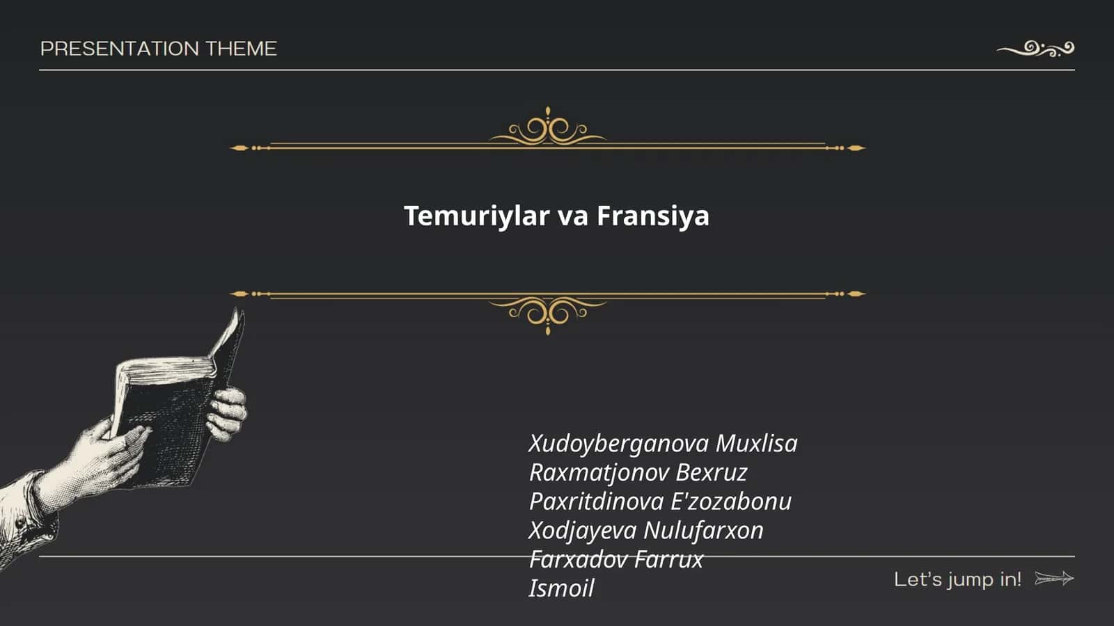 Temuriylar va Fransiya 1