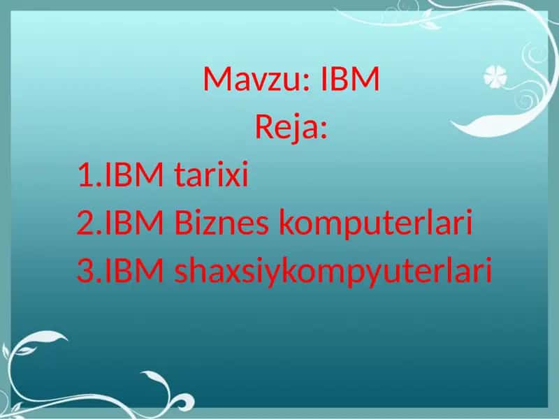 IBM 1