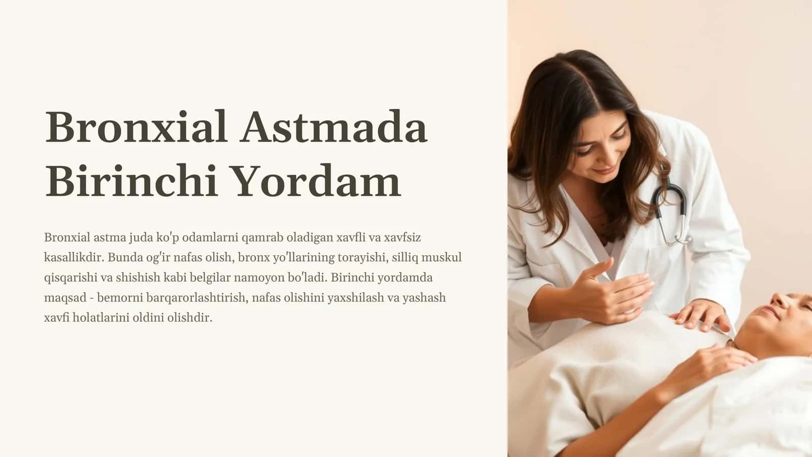 Bronxial Astmada Birinchi Yordam 1