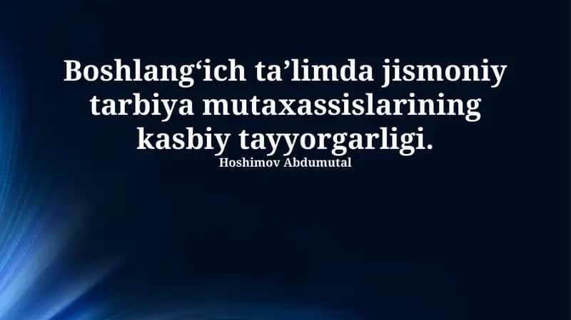 Jismoniy tarbiya mutaxassislarini tayyorlashning nazariy asoslari 1
