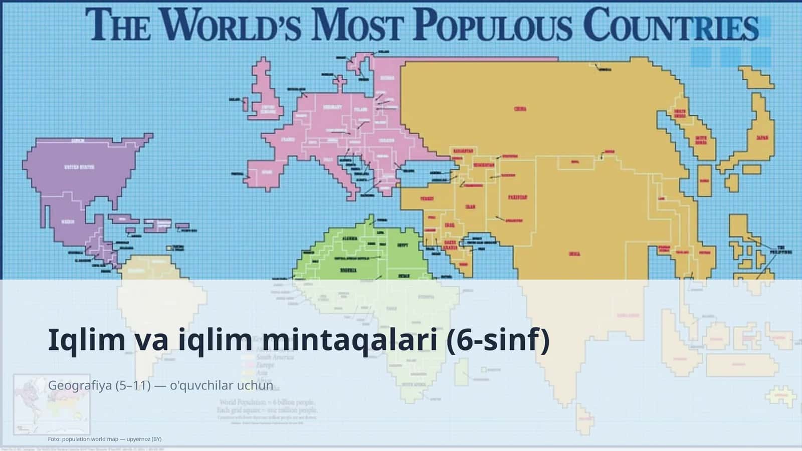 Iqlim va iqlim mintaqalari (6-sinf) 1