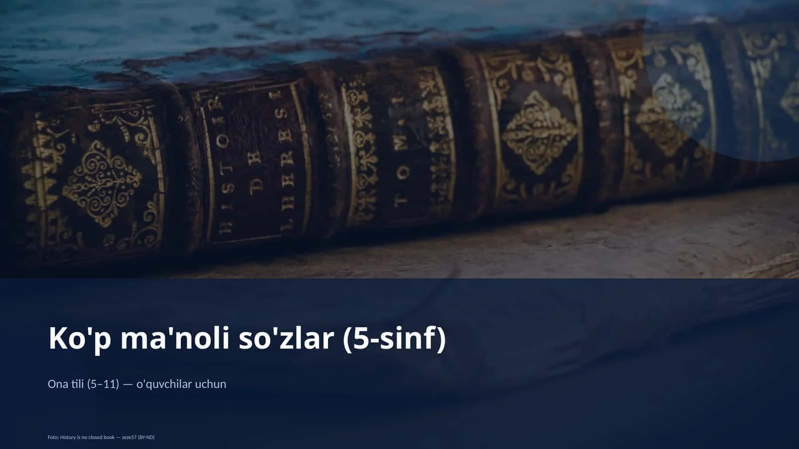Ko'p ma'noli so'zlar (5-sinf) 1