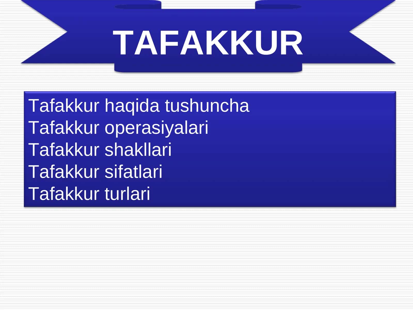 TAFAKKUR 1