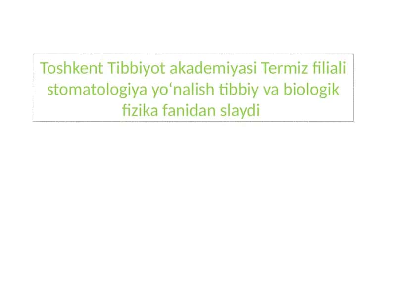 Stomatologik materiallarning fizik va mexanik xossalari. Tishning zichligini aniqlash. Suniy tishlarni tayyorlashds ishlatiladigan materiallarning mexanik xossalari 1