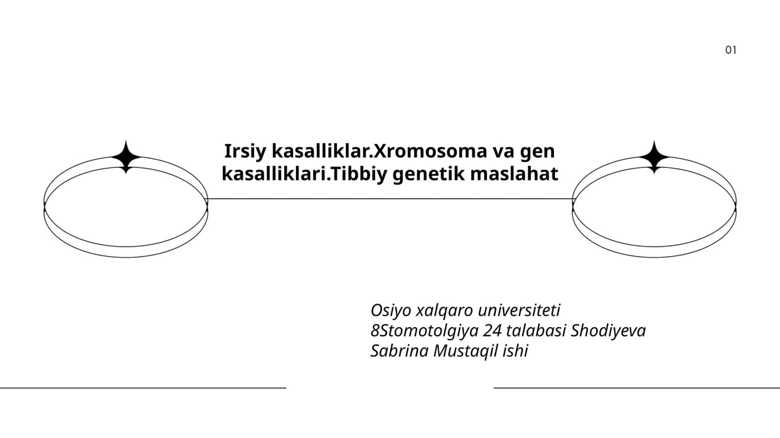 Irsiy kasalliklar.Xromosoma va gen kasalliklari.Tibbiy genetik maslahat 1