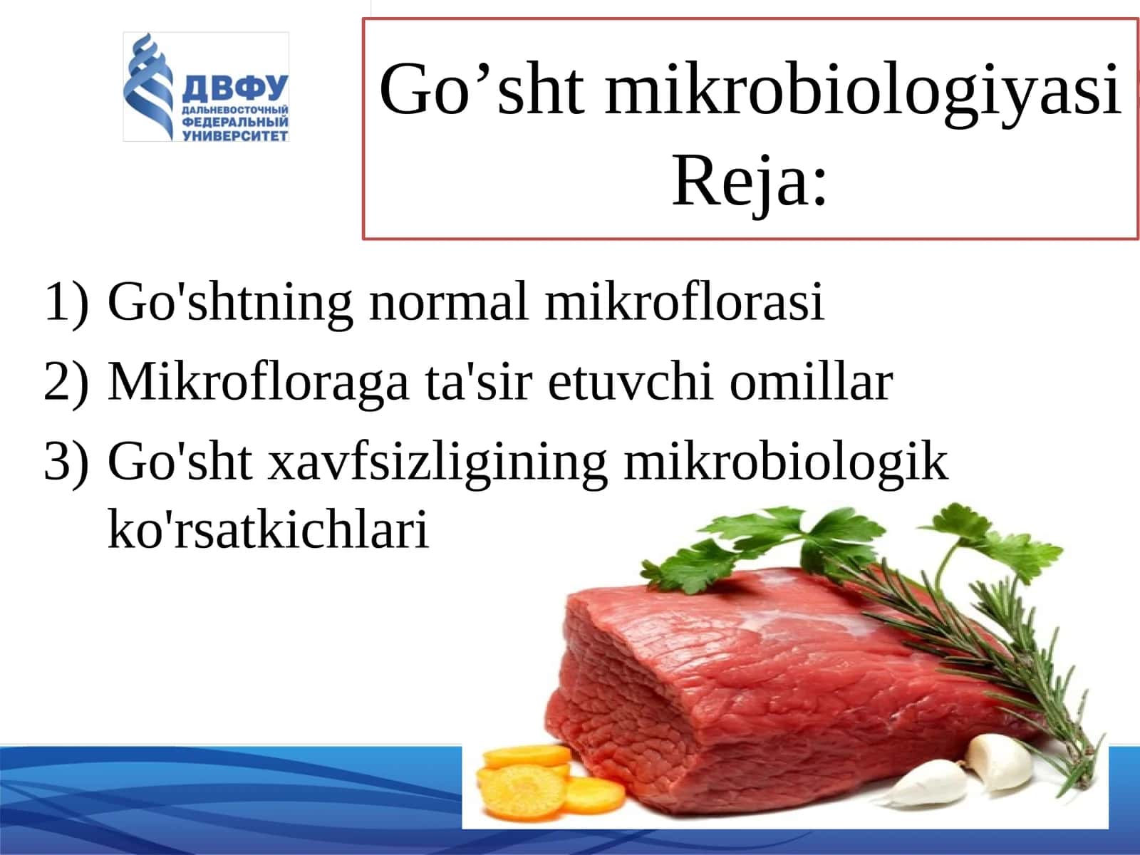 Go’sht mikrobiologiyasi 1