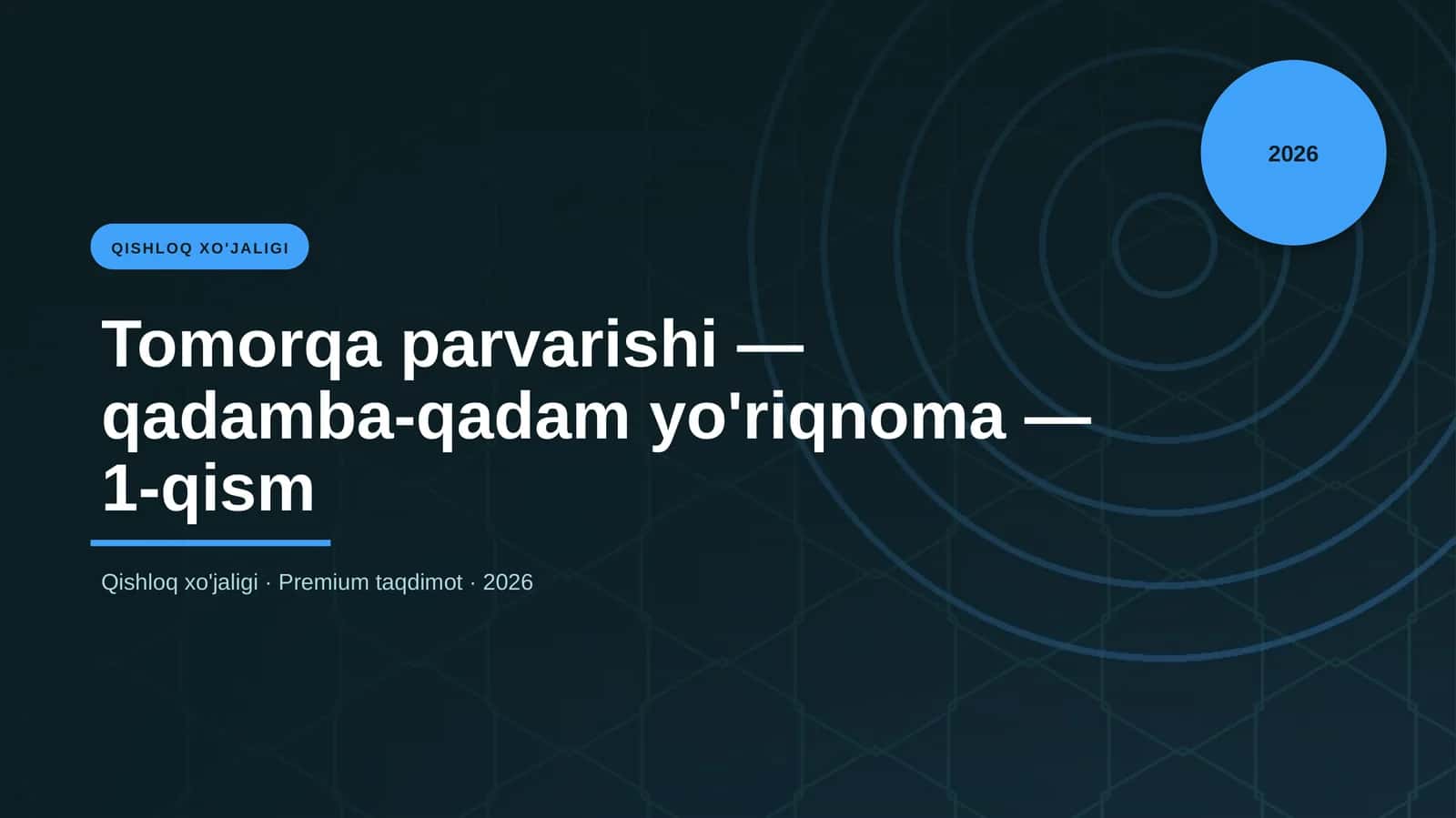 Tomorqa parvarishi — qadamba-qadam yo'riqnoma — 1-qism 1