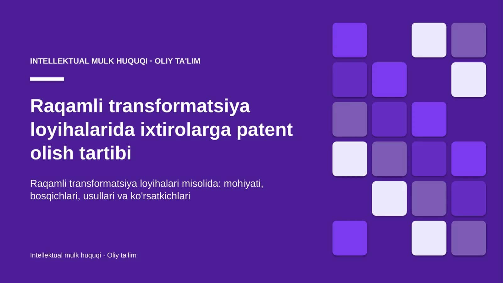 raqamli transformatsiya loyihalarida ixtirolarga patent olish tartibi 9135 1