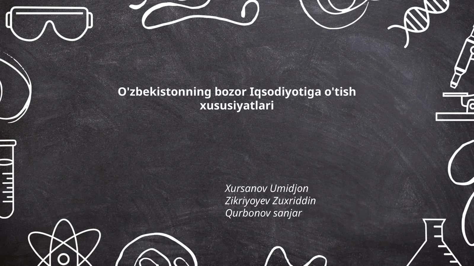 O'zbekistonning bozor Iqsodiyotiga o'tish xususiyatlari 1