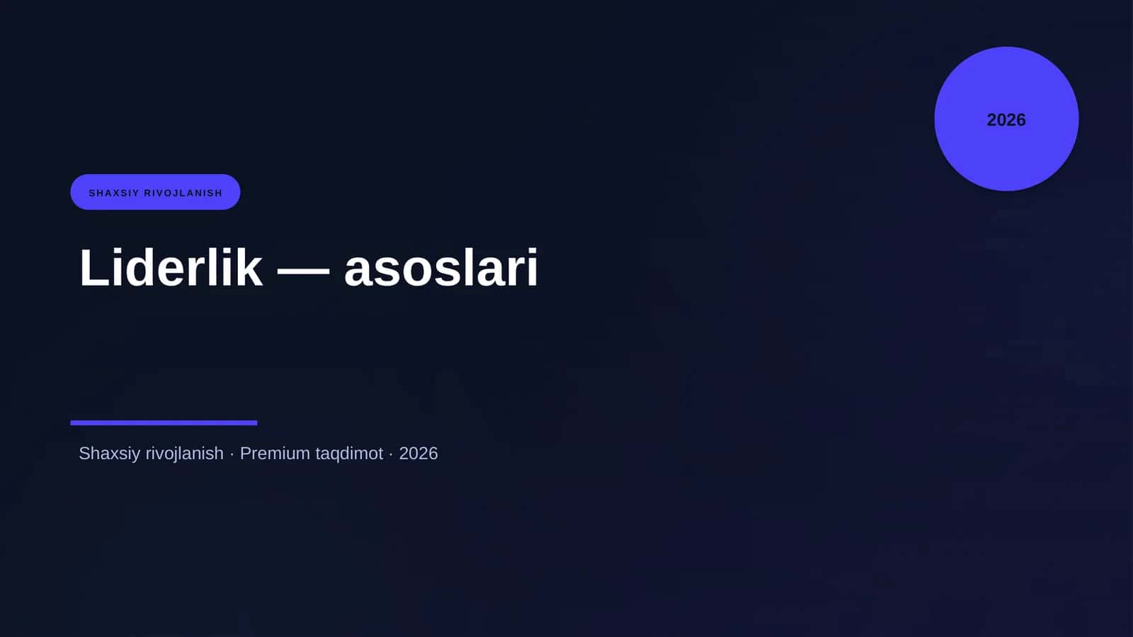 Liderlik — asoslari 1