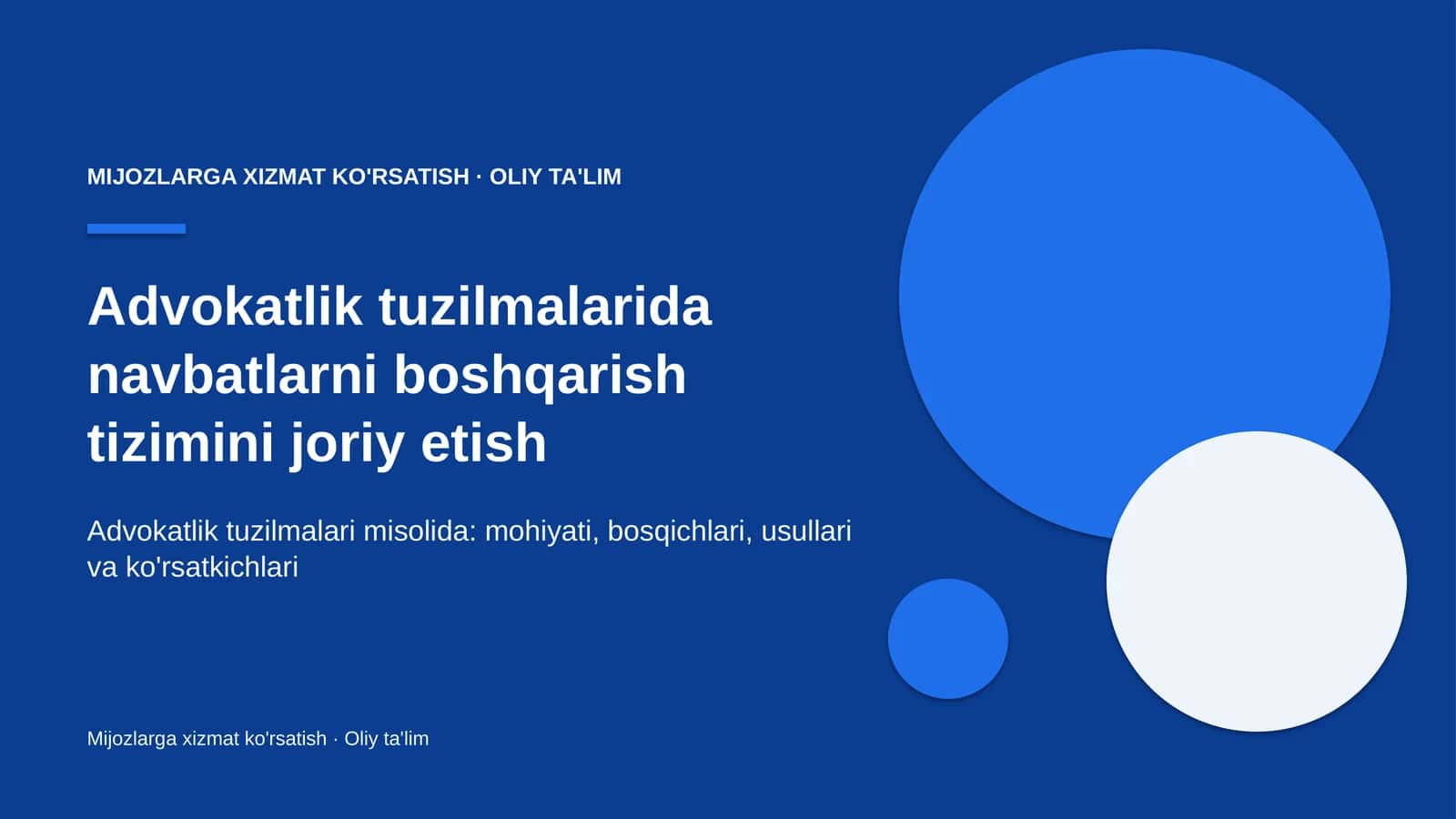 Advokatlik tuzilmalarida navbatlarni boshqarish tizimini joriy etish 1