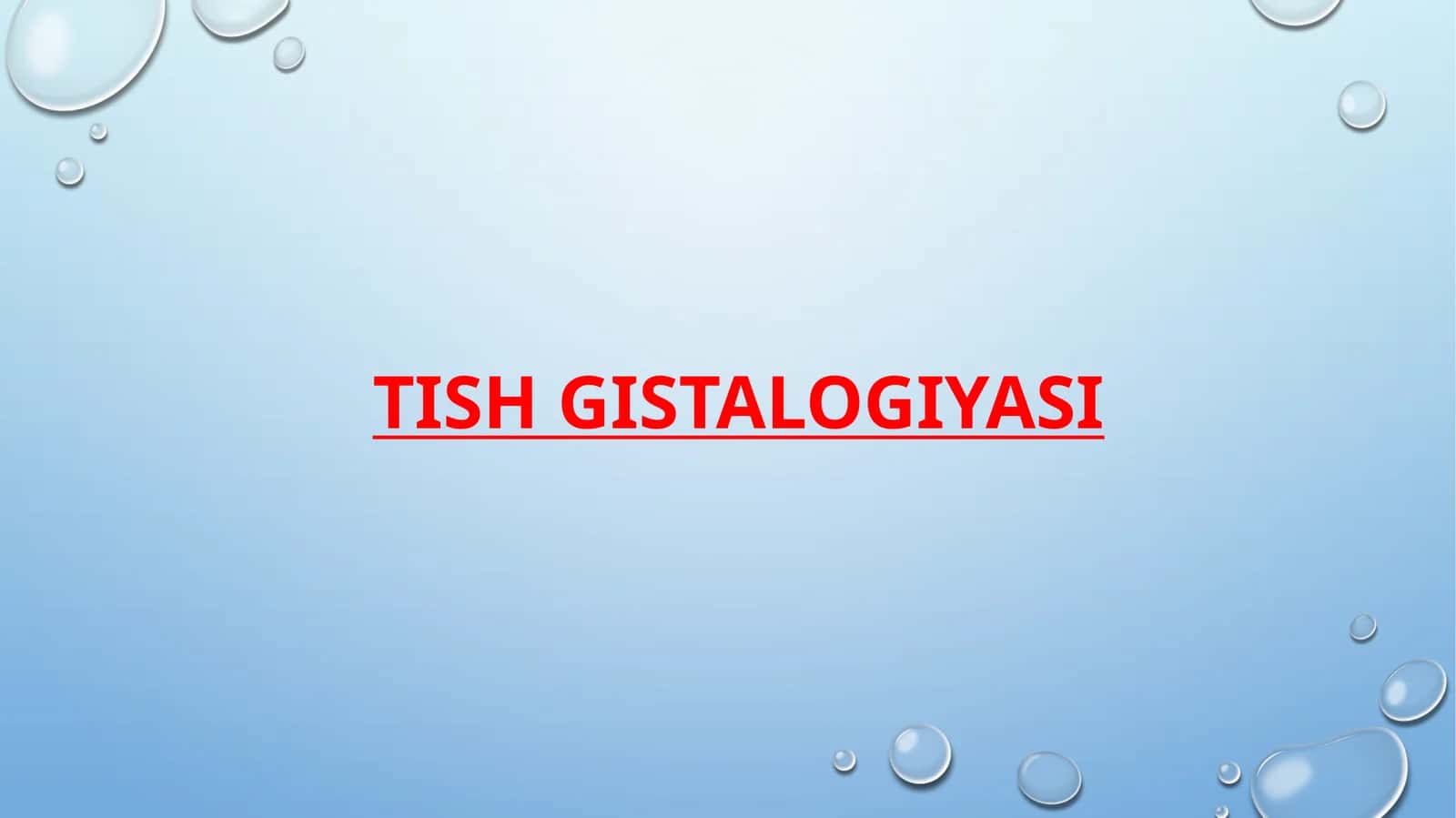 TISH GISTALOGIYASI 1