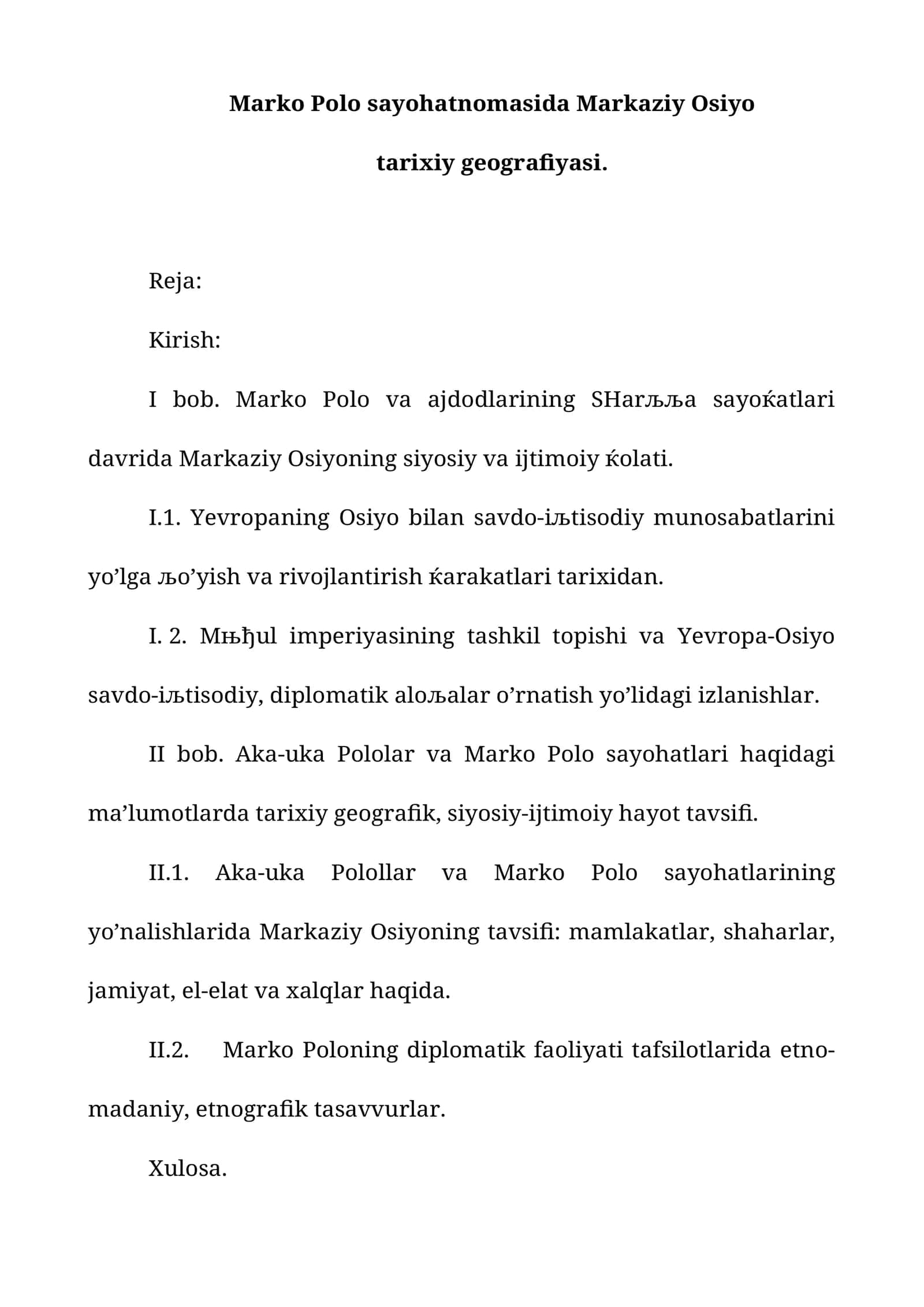 Marko Polo sayohatnomasi 1