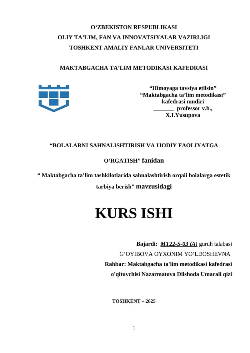 Maktabgacha ta’lim tashkilotlarida sahnalashtirish orqali bolalarga estetik tarbiya berish.docx 1
