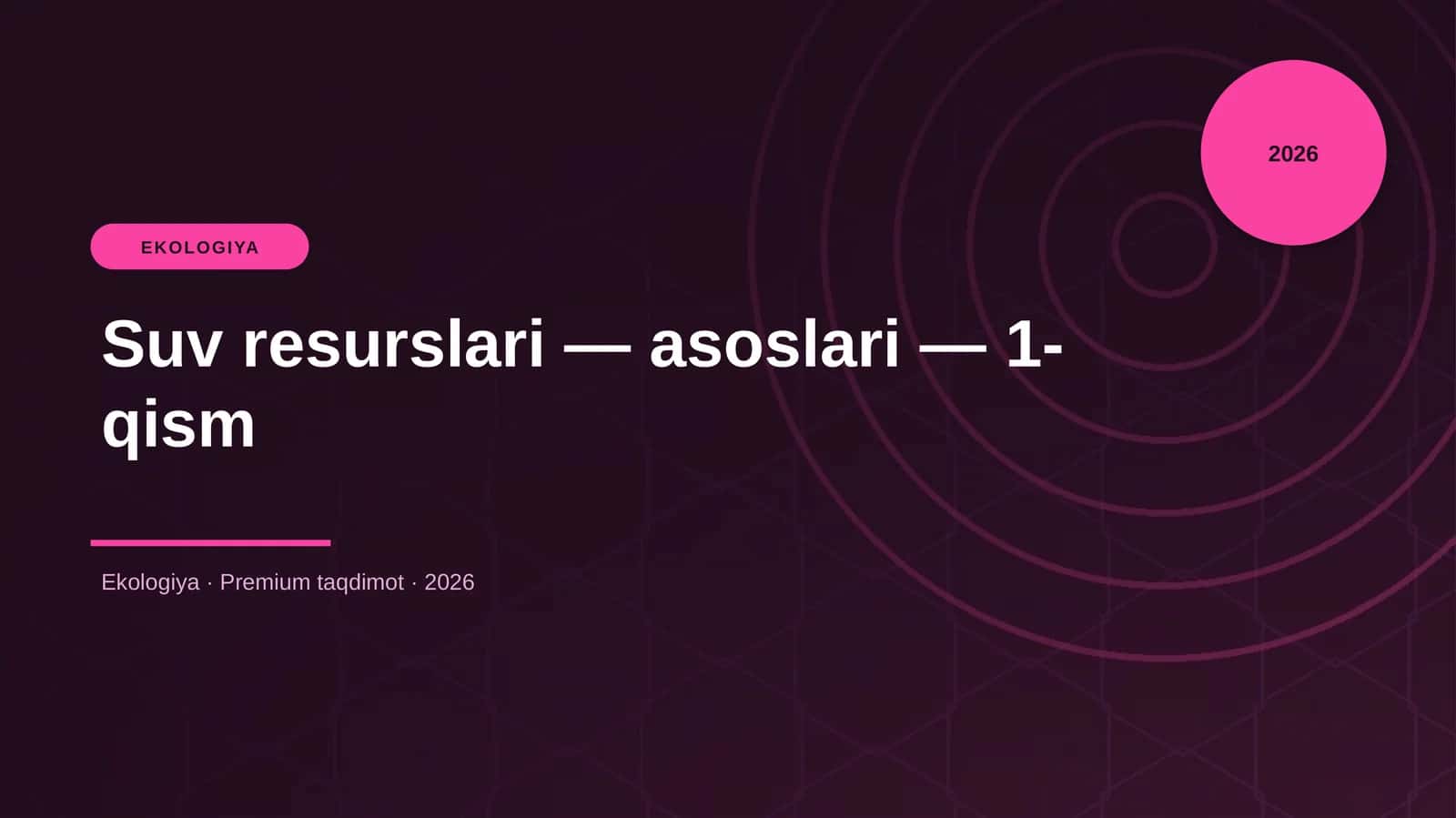 Suv resurslari — asoslari — 1-qism 1