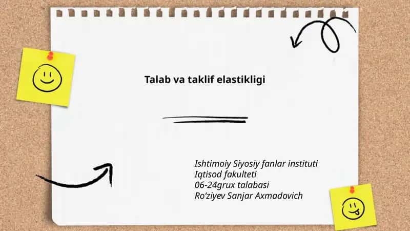 Talab va taklif elastikligi 1