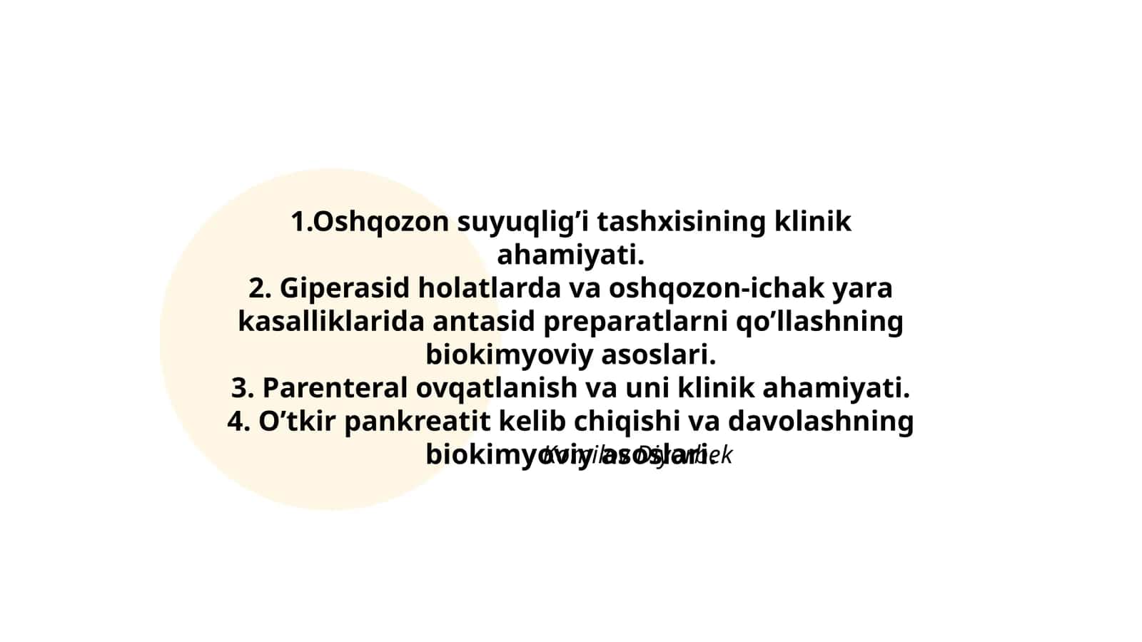 Oshqozon suyuqlig’i tashxisi va davolashning muammoiyati 1