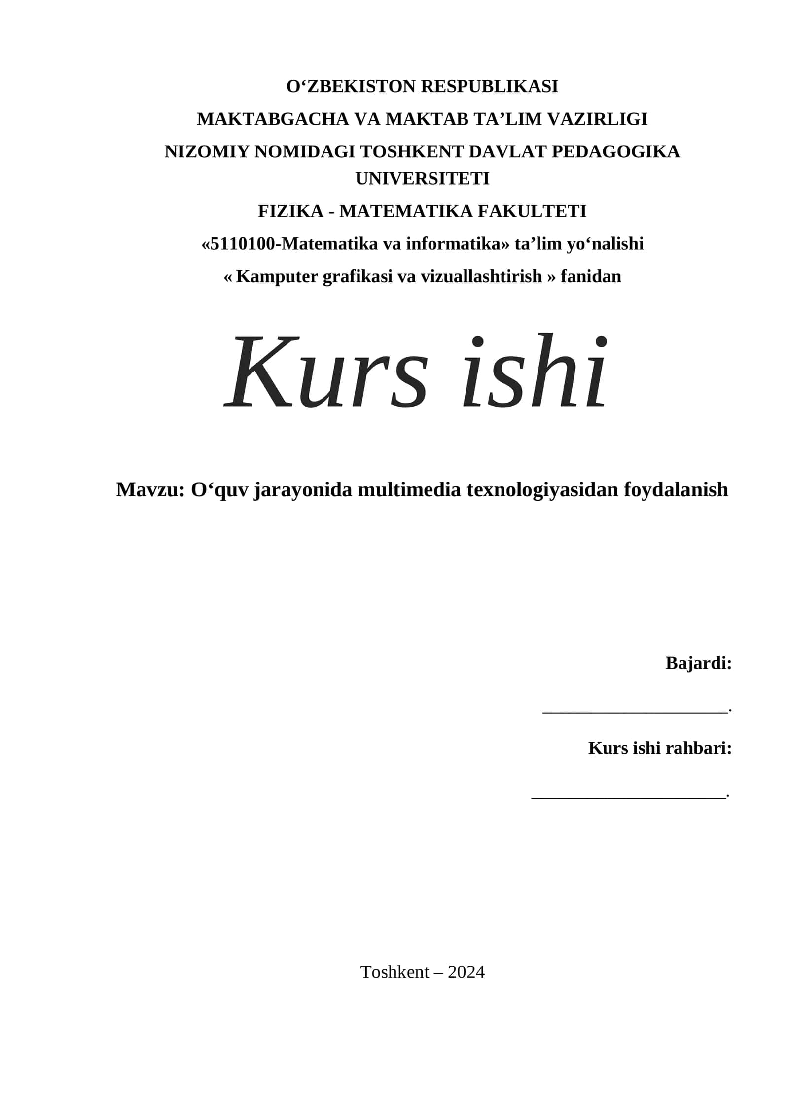 Oʻquv jarayonida multimedia texnologiyasidan foydalanish 1