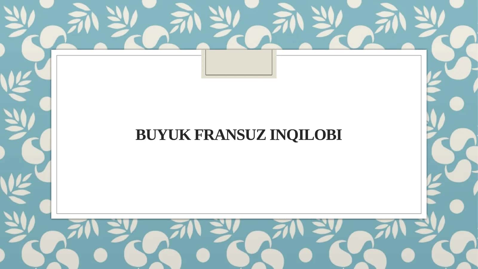 Buyuk fransuz inqilobi 1