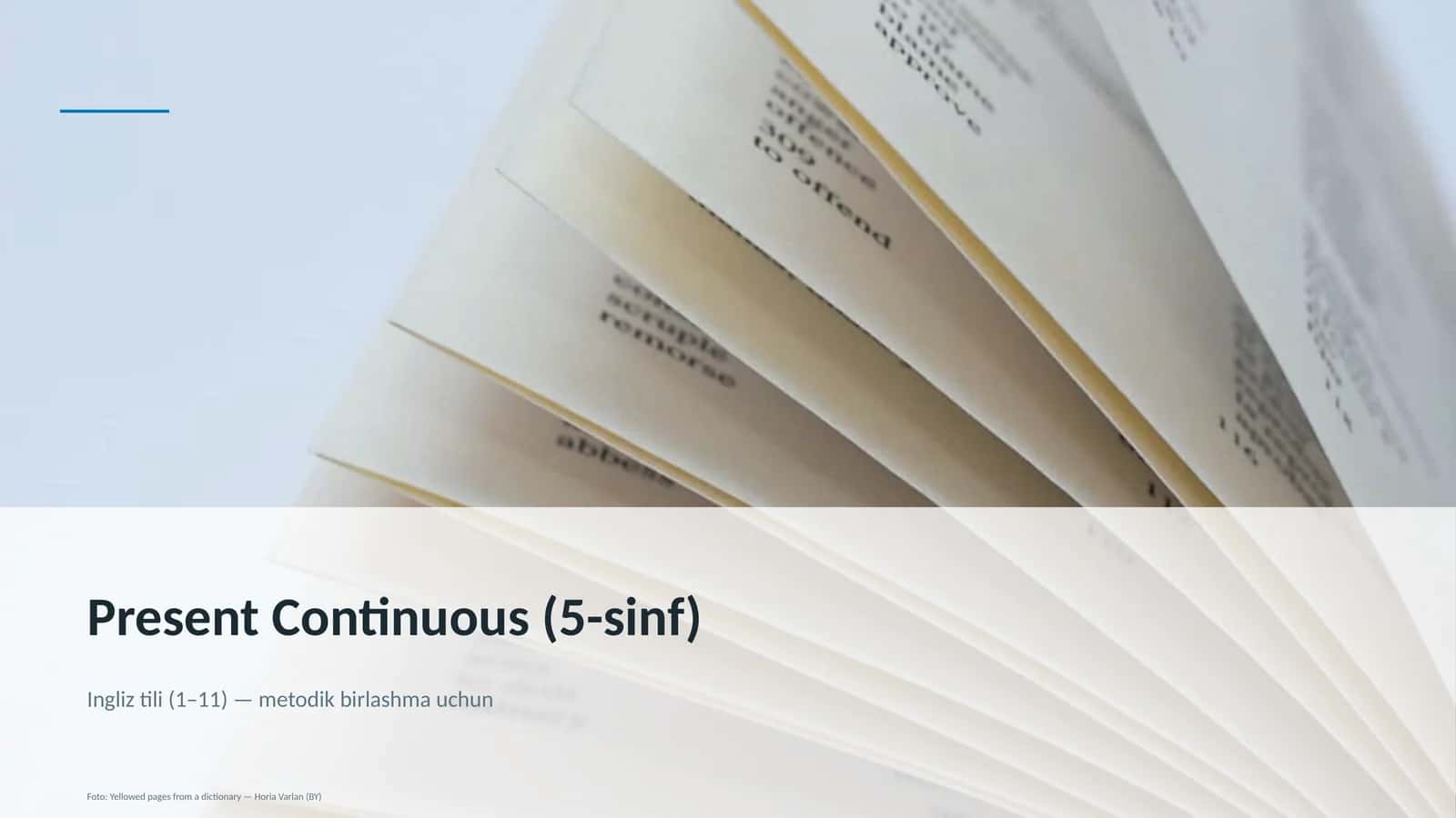 Present Continuous (5-sinf) 1