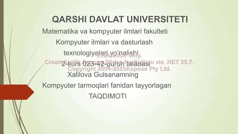 Mobil internet texnologiyalari 1