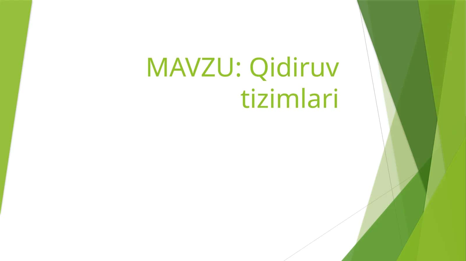 Qidiruv tizimlari 1