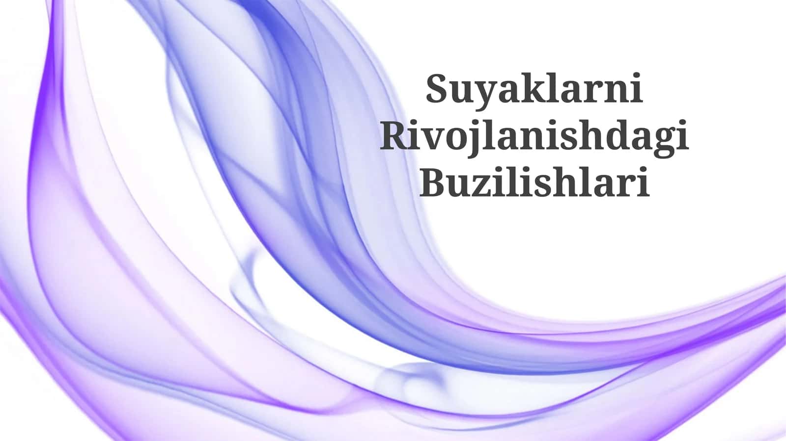Suyaklarni Rivojlanishdagi Buzilishlari 1