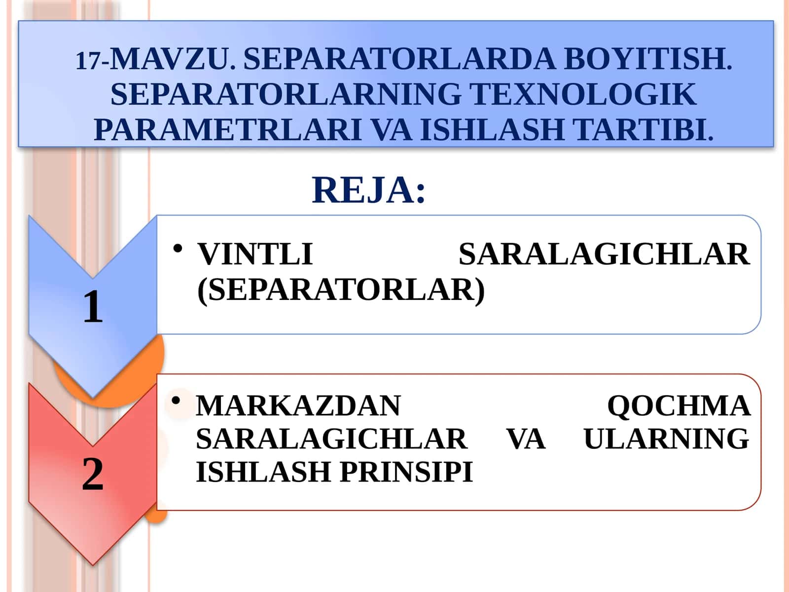 Separatorlarda Boyitish 1