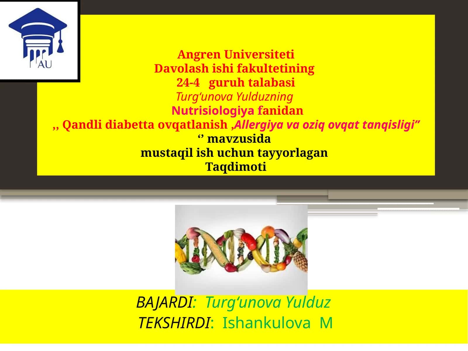 Qandlidiabetta ovqatlanish, Allergiya va oziqovqattan qisligi 1
