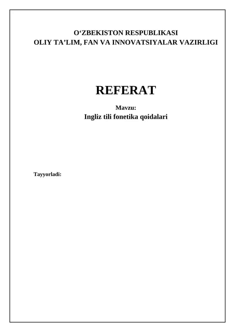 Ingliz tili fonetikasi 1