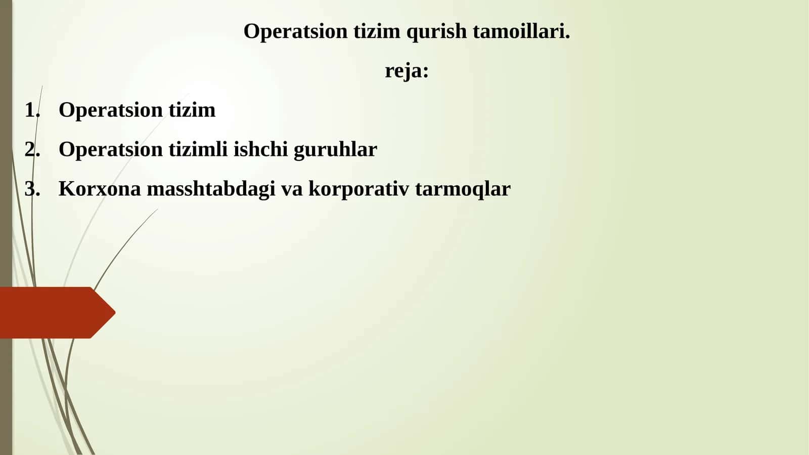 Operatsiontizim qurish ta'moillari 1
