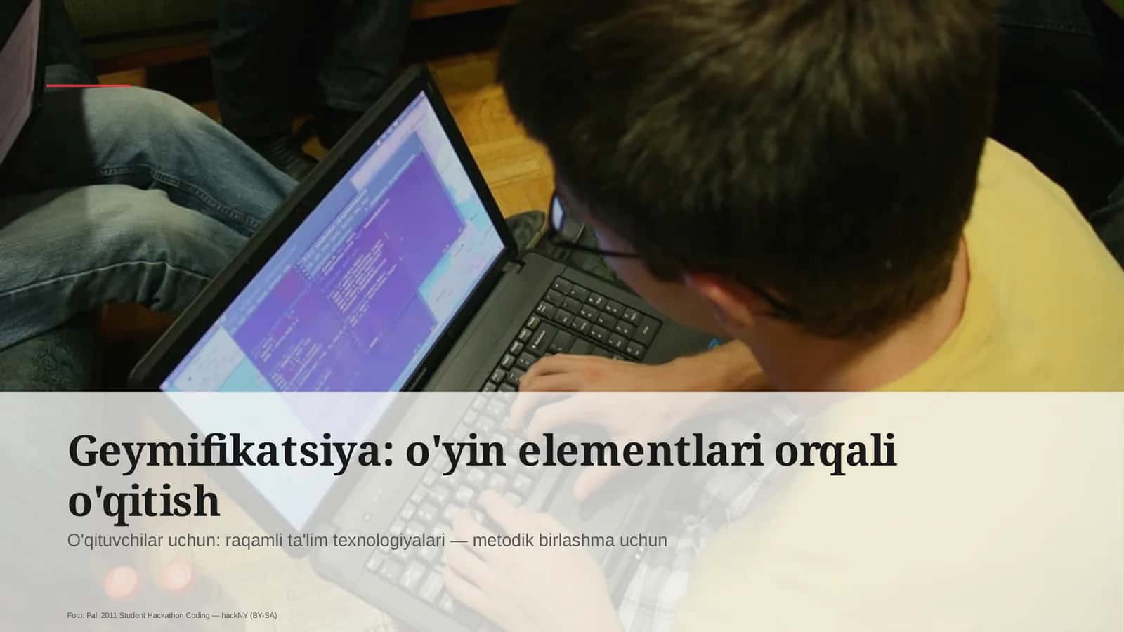 Geymifikatsiya: o'yin elementlari orqali o'qitish 1