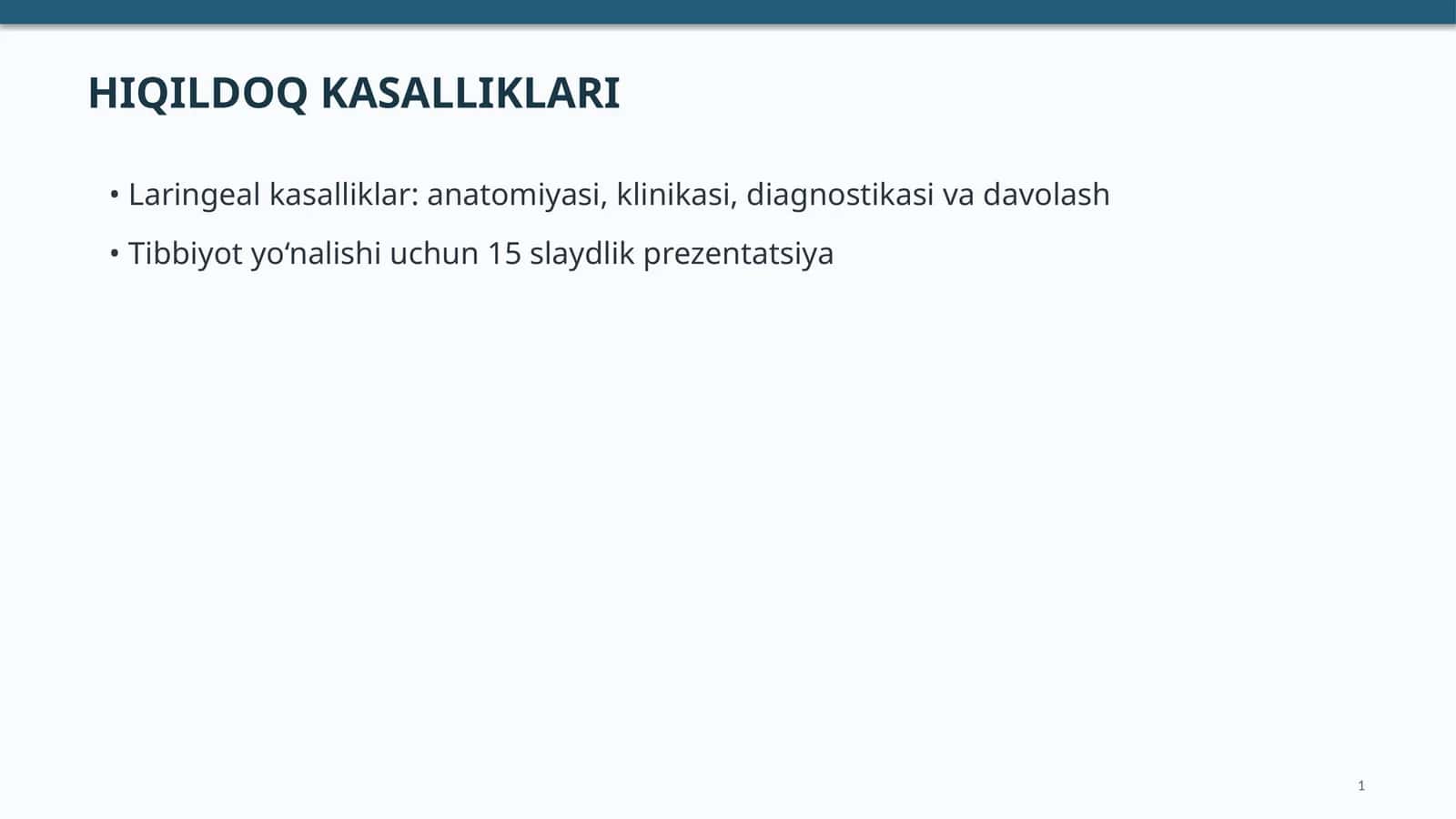 HIQILDOQ KASALLIKLARI 1