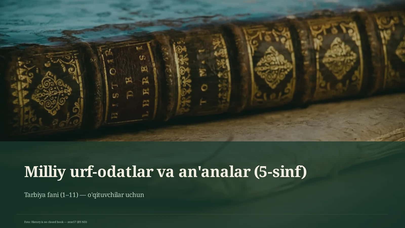 Milliy urf-odatlar va an'analar (5-sinf) 1