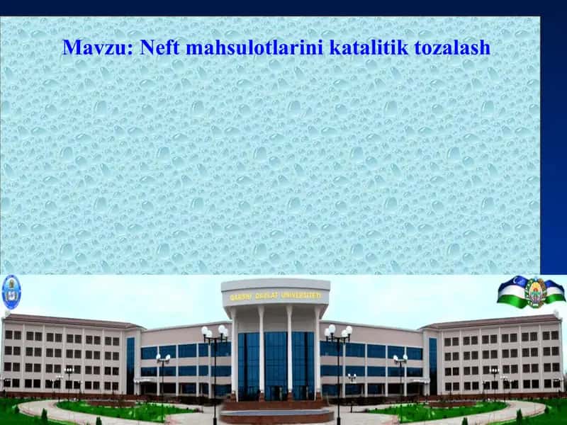 Neft mahsulotlarini katalitik tozalash 1