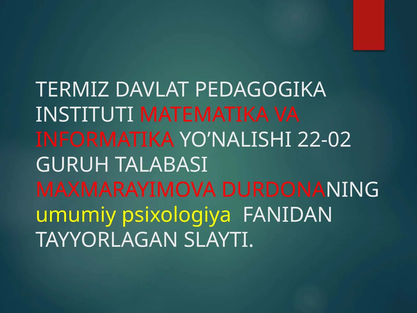 O’qituvchining kasbiga xos sifatlari va xislatlari 1