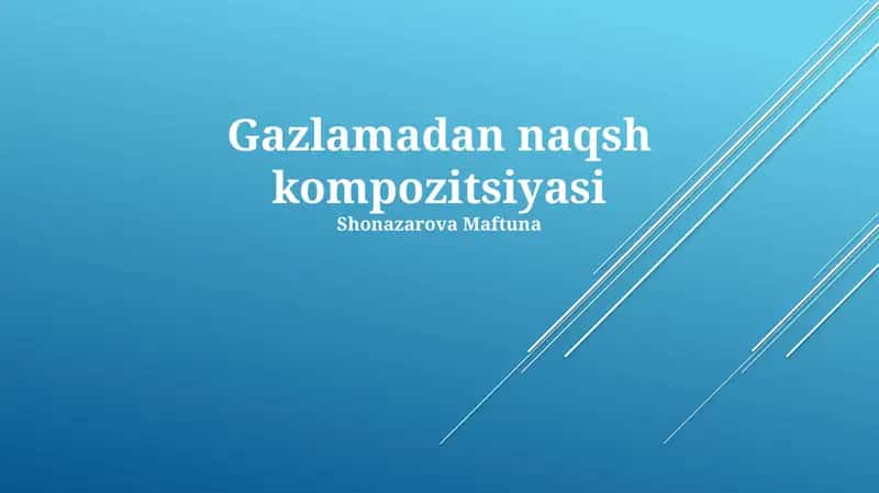 Gazlamadan naqsh kompozitsiyasi 1