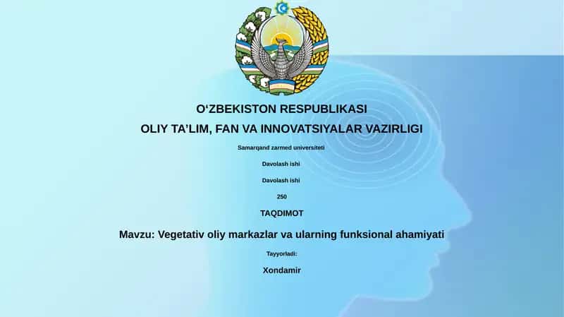 Davolash ishi 1