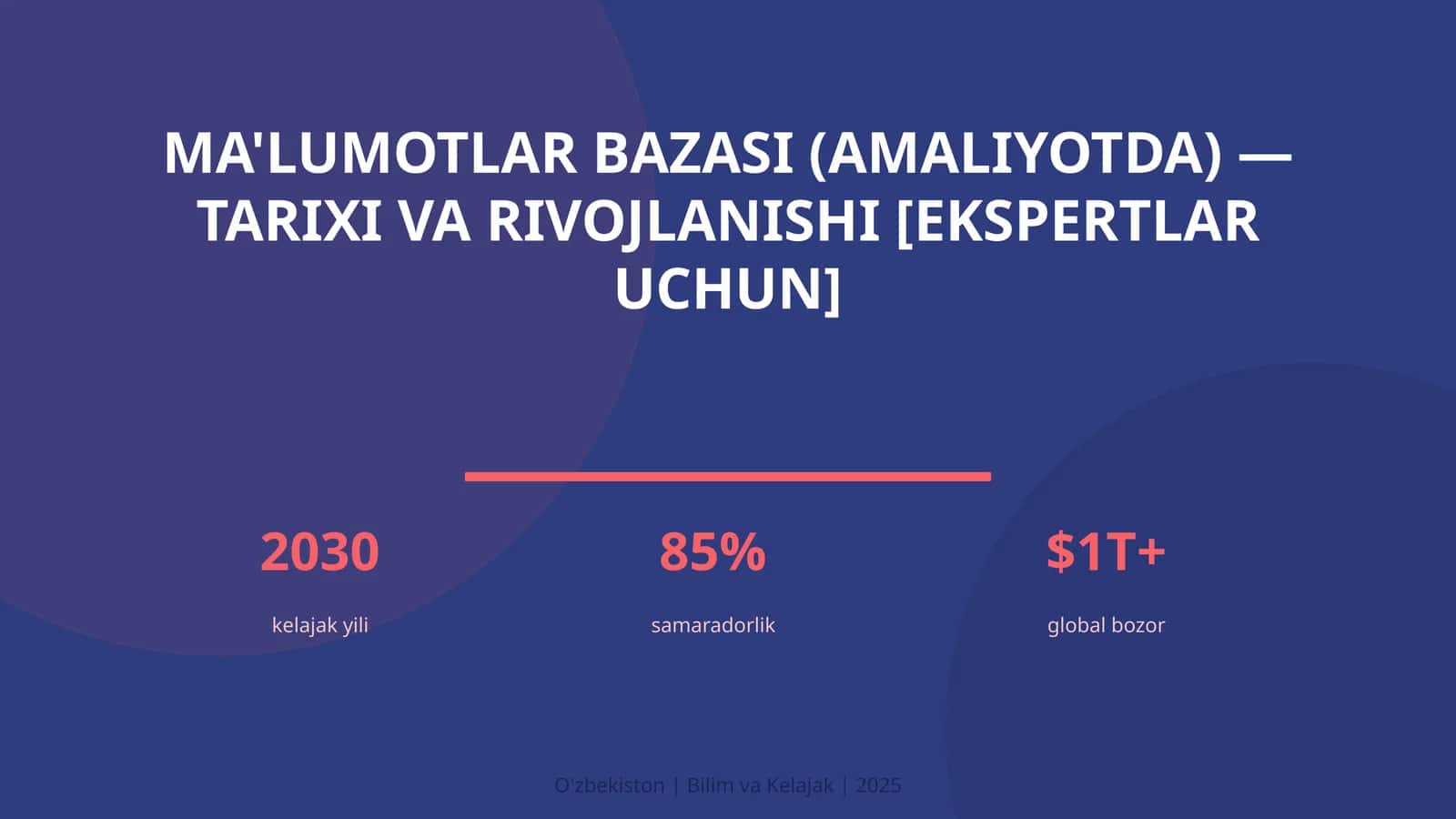 Ma'lumotlar bazasi (amaliyotda) — tarixi va rivojlanishi [ekspertlar uchun] 1